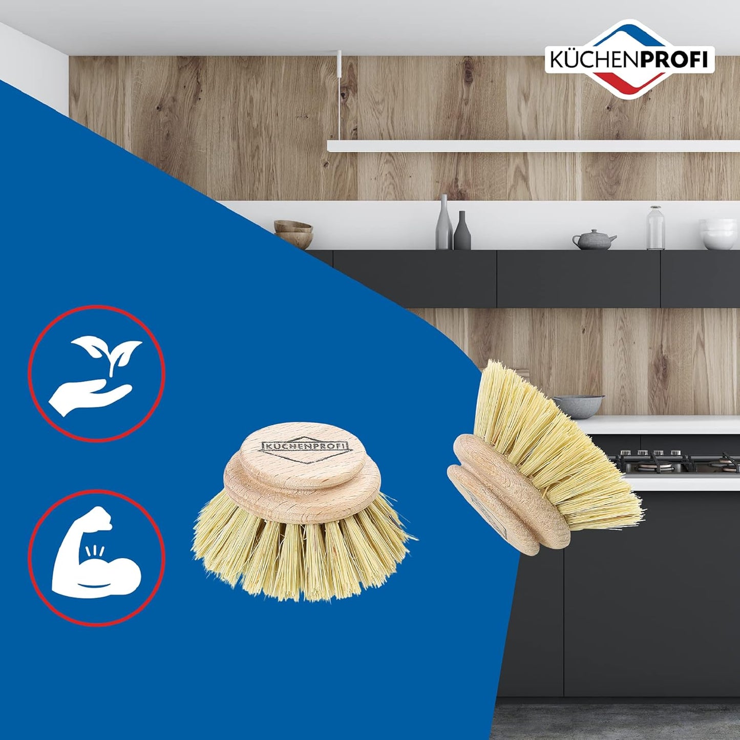 2-Pack Replacement Brush Refill for Classic Dish Washing Brush