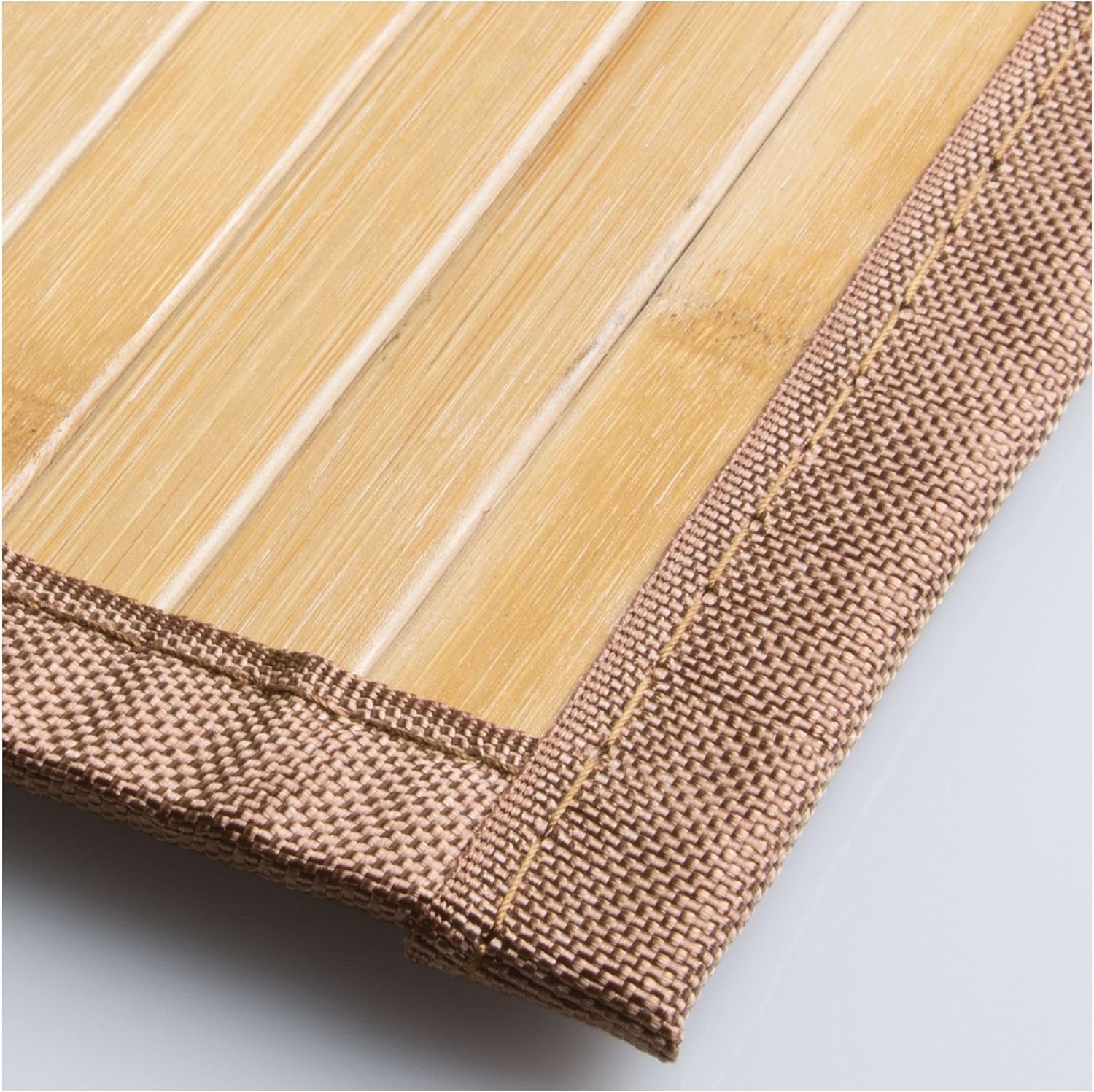 Idesign Bamboo Non-Skid Water-Resistant Floor Mat, the Formbu Collection – 24" X 72”, Natural Tan