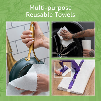 Ibambo Reusable Bamboo Paper Towels - 1 Roll, Ecofriendly, Washable, Sustainable