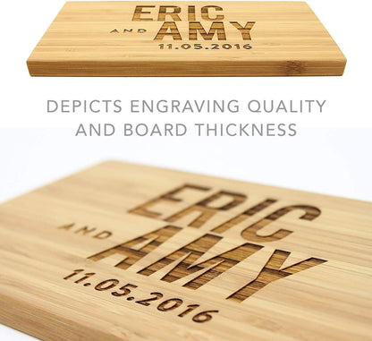 Wisconsin State Bamboo Wood Cutting Board, 17.75 X 11-Inch, Calligraphy, 1-Pack, Large Engraved Serving Chopping Board Christmas Birthday Moving Away College Graduation Chef Kitchen Ideas