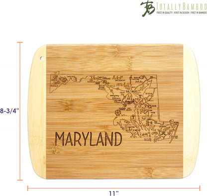 a Slice of Life Maryland State Serving and Cutting Board, 11" X 8.75"