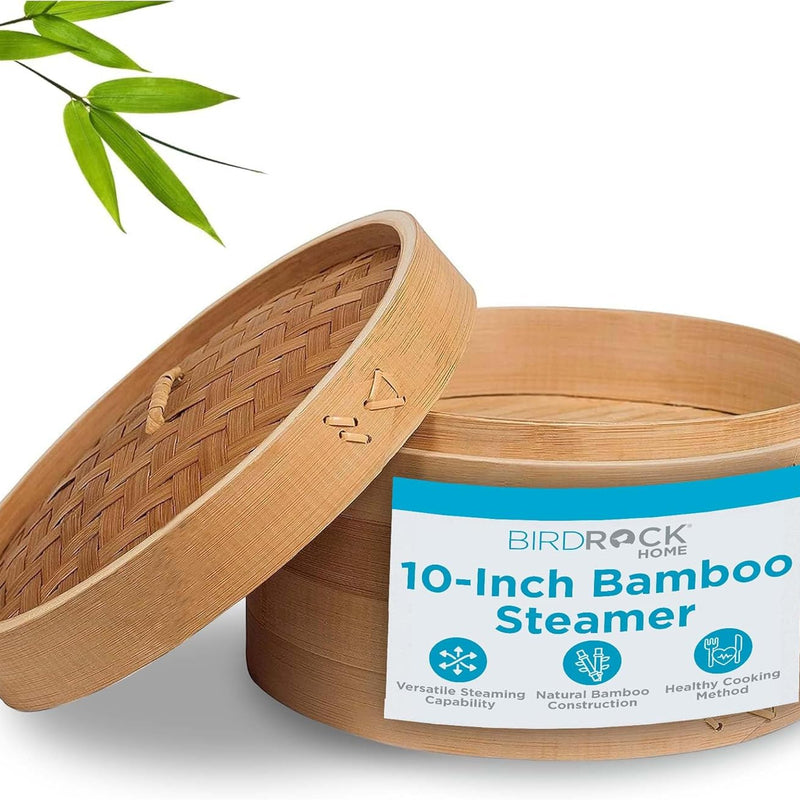 Bamboo Steamer (Classic Bamboo, 10" Diameter)