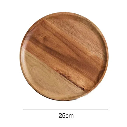 3In1 Bamboo Serving Platter, round Wood Tray, Wooden Serving Tray, Fruit, Bread, Salad Plate, Charcuterie Serving Board