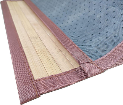 Bamboo Bathroom Accessories Area Rug & Mat Light Brown, 17" X 24" Runner