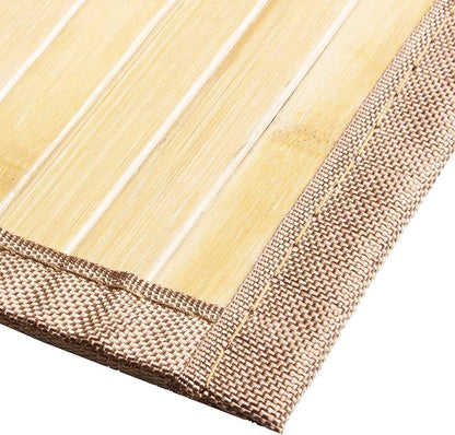 Bamboo Bathroom Accessories Area Rug & Mat Light Brown, 17" X 24" Runner