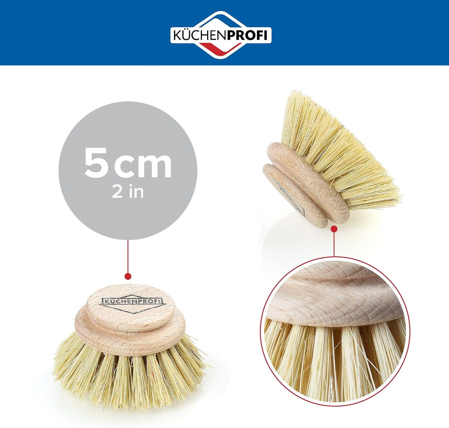 2-Pack Replacement Brush Refill for Classic Dish Washing Brush