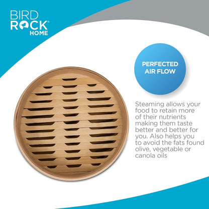 Bamboo Steamer (Classic Bamboo, 10" Diameter)