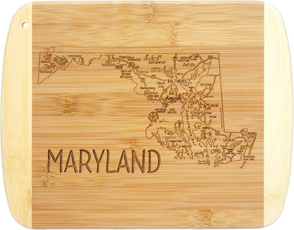 a Slice of Life Maryland State Serving and Cutting Board, 11" X 8.75"
