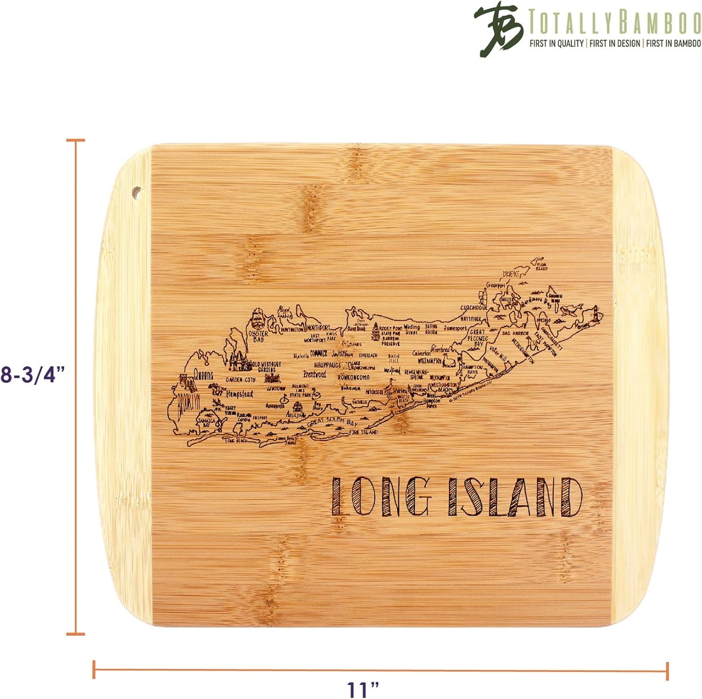 a Slice of Life Long Island Serving and Cutting Board, 11" X 8.75"