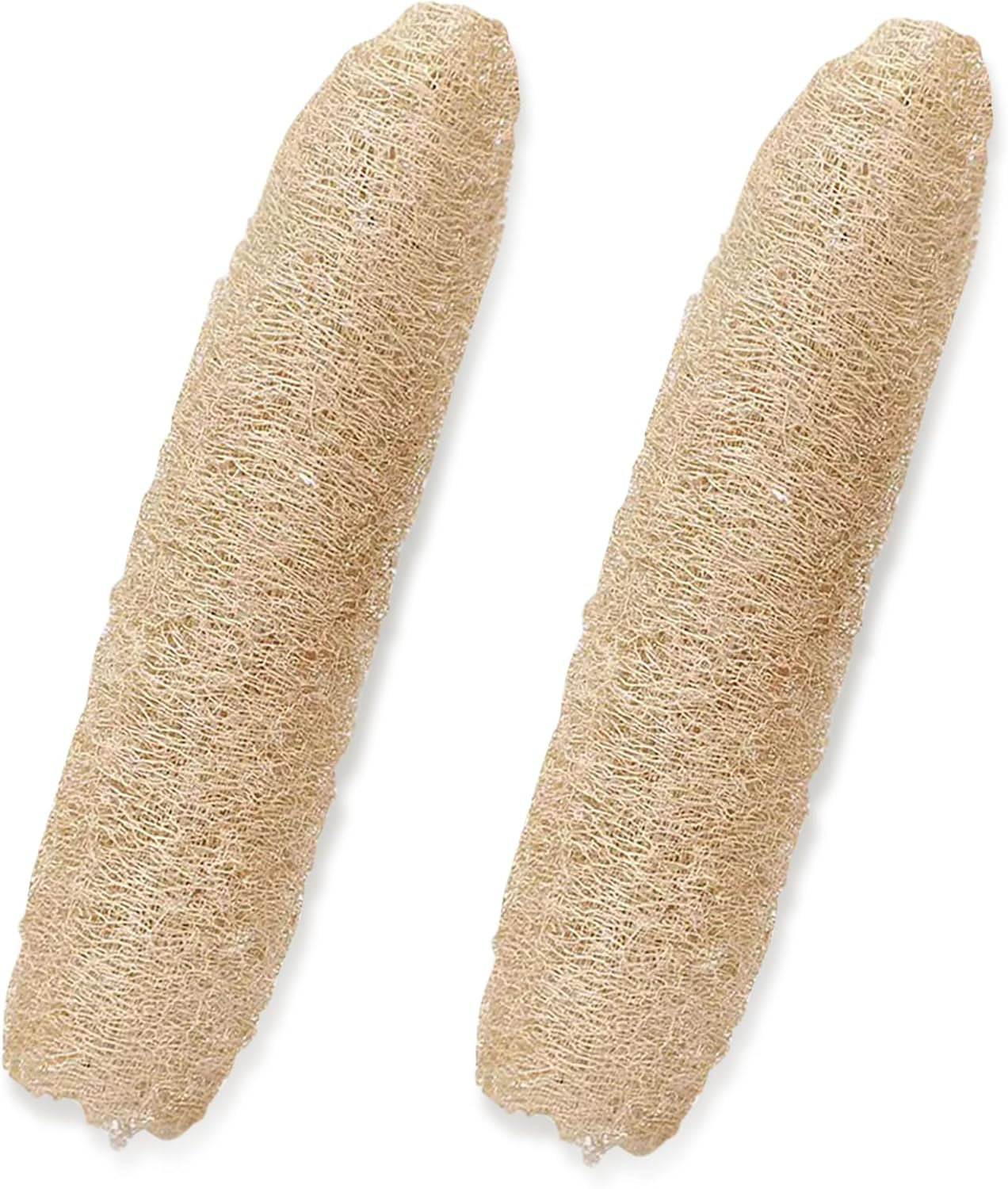 Pure Natural Loofah Sponge, Organic Reusable Exfoliating Body and Back Scrub for SPA Beauty Bath and Radiant Skin, Natural Dish Sponge (2 Pack)