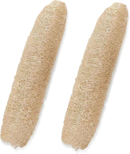 Pure Natural Loofah Sponge, Organic Reusable Exfoliating Body and Back Scrub for SPA Beauty Bath and Radiant Skin, Natural Dish Sponge (2 Pack)