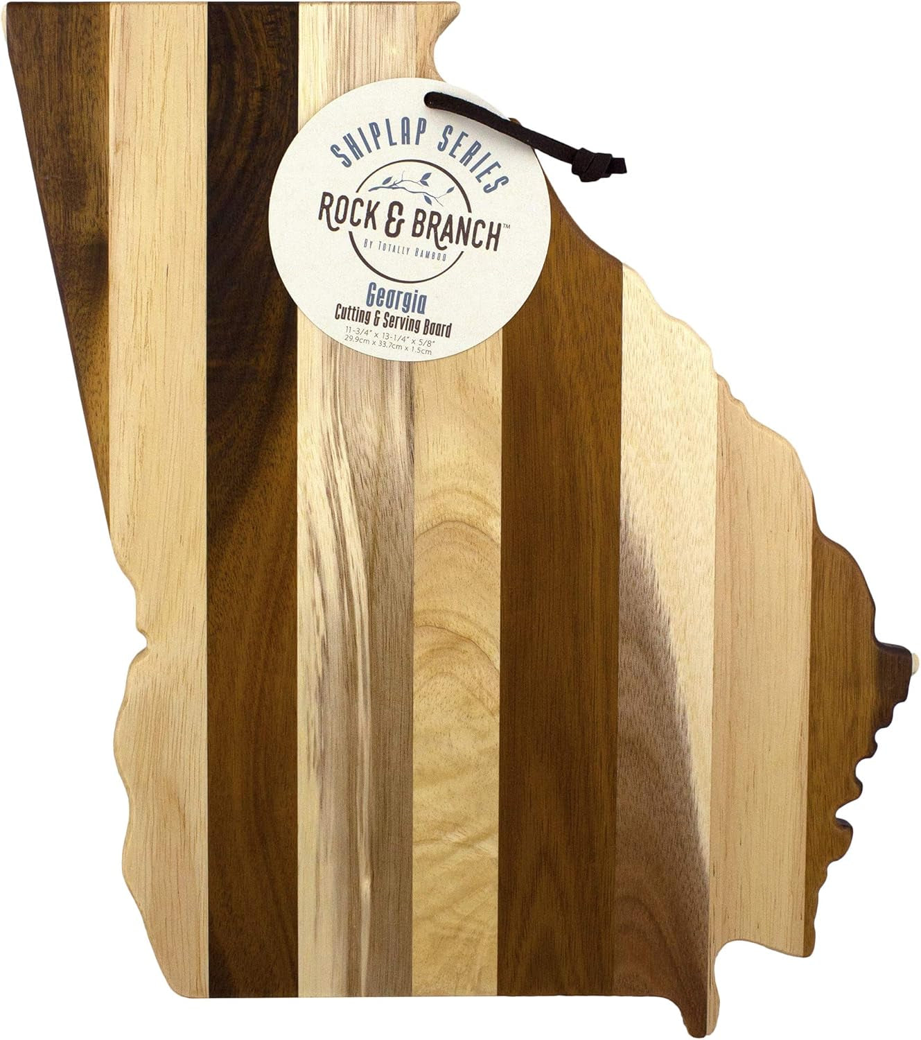 Rock & Branch Series Shiplap Georgia State Shaped Wood Serving and Cutting Board | Great for Wall Art