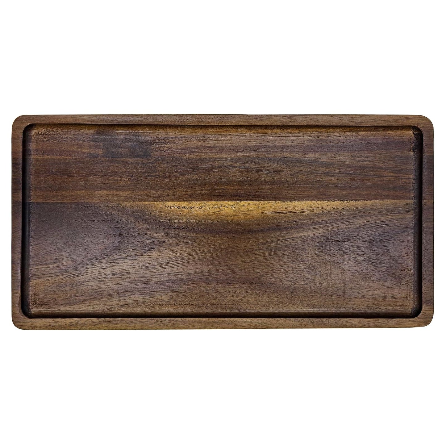 Solid Acacia Wood Serving Trays (14X7 Inches) Rectangular Wooden Platters