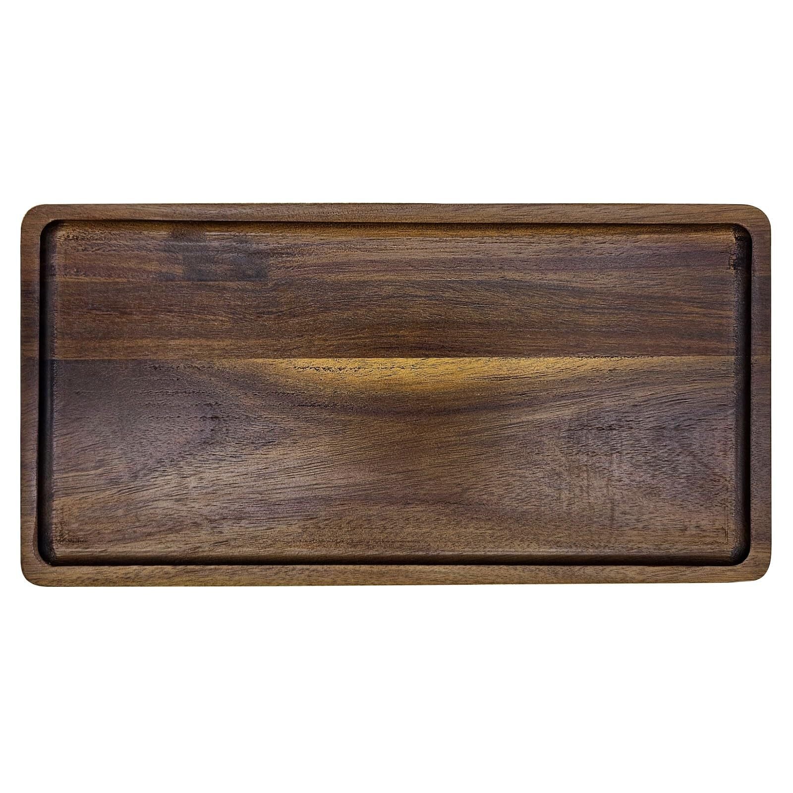 Solid Acacia Wood Serving Trays (14X7 Inches) Rectangular Wooden Platters