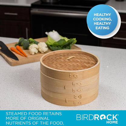 Bamboo Steamer (Classic Bamboo, 10" Diameter)