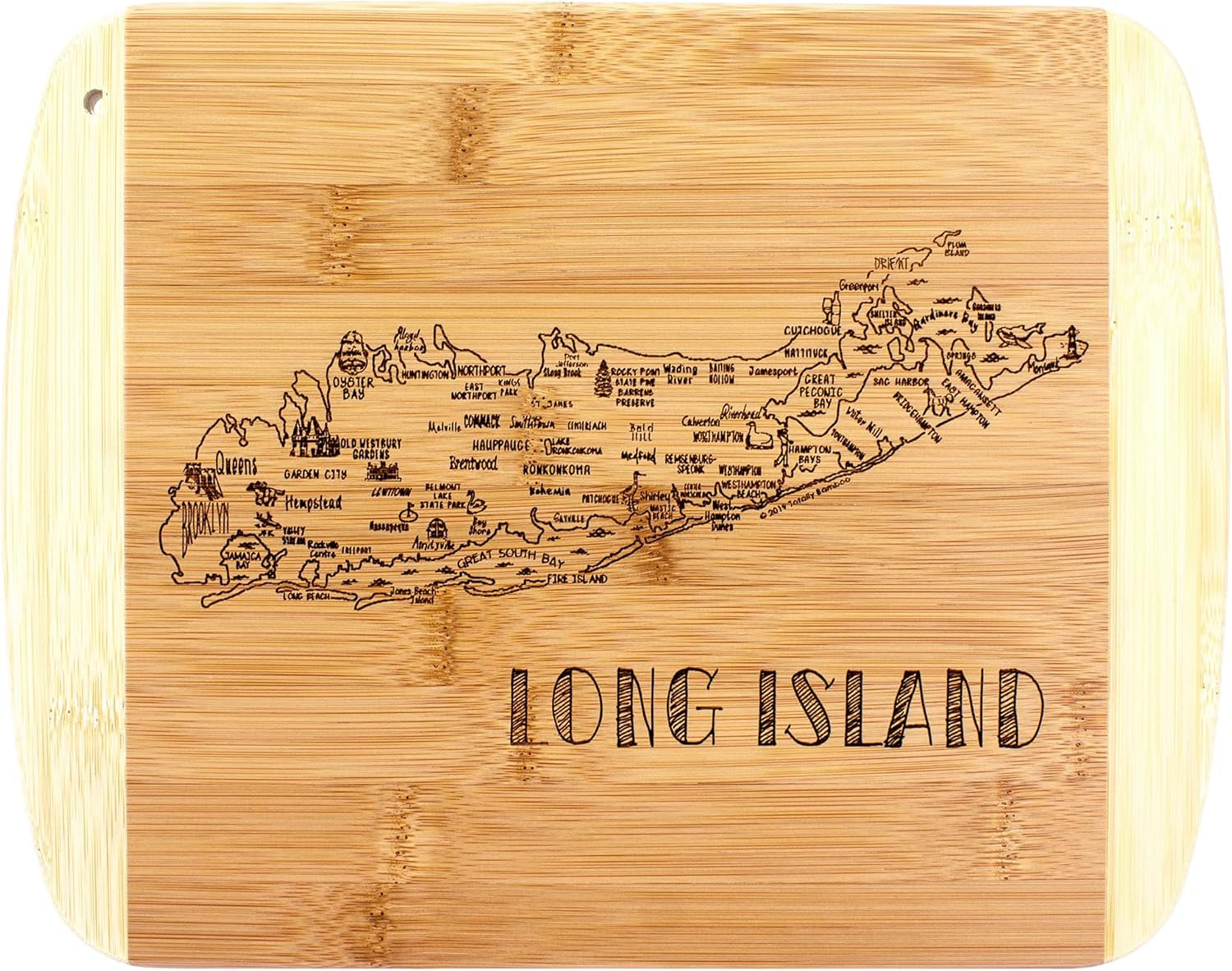 a Slice of Life Long Island Serving and Cutting Board, 11" X 8.75"