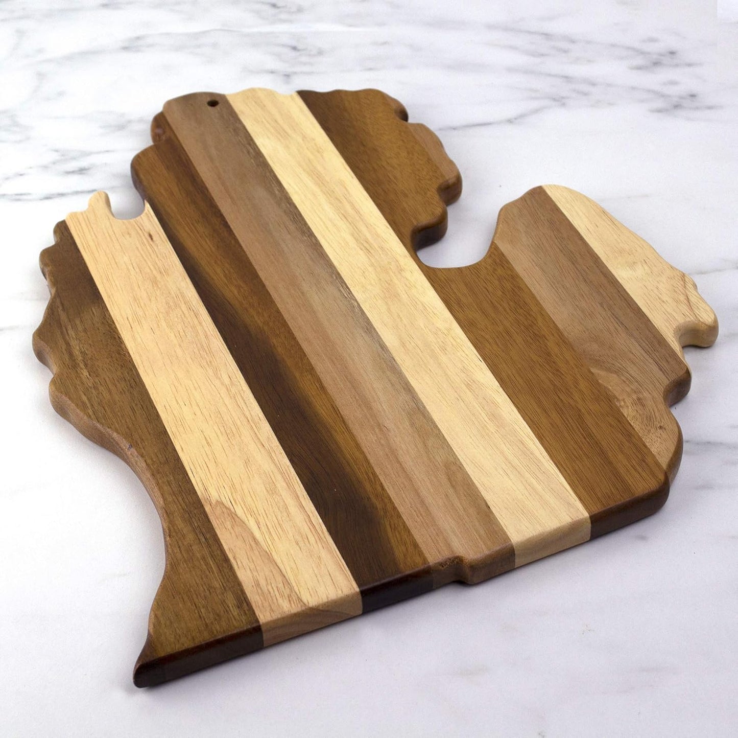 Rock & Branch Series Shiplap Michigan State Shaped Wood Serving and Cutting Board | Great for Wall Art