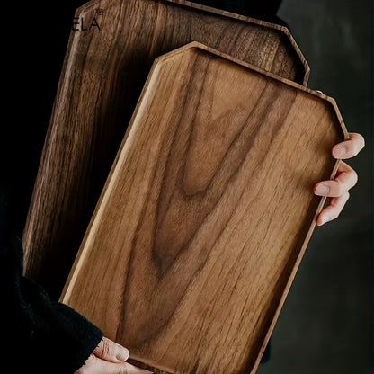 1PCS Solid Wooden Octagon Square Serving Desserts Trays Suitable for Placing Fruits Bread Restaurant Serving Accessorie