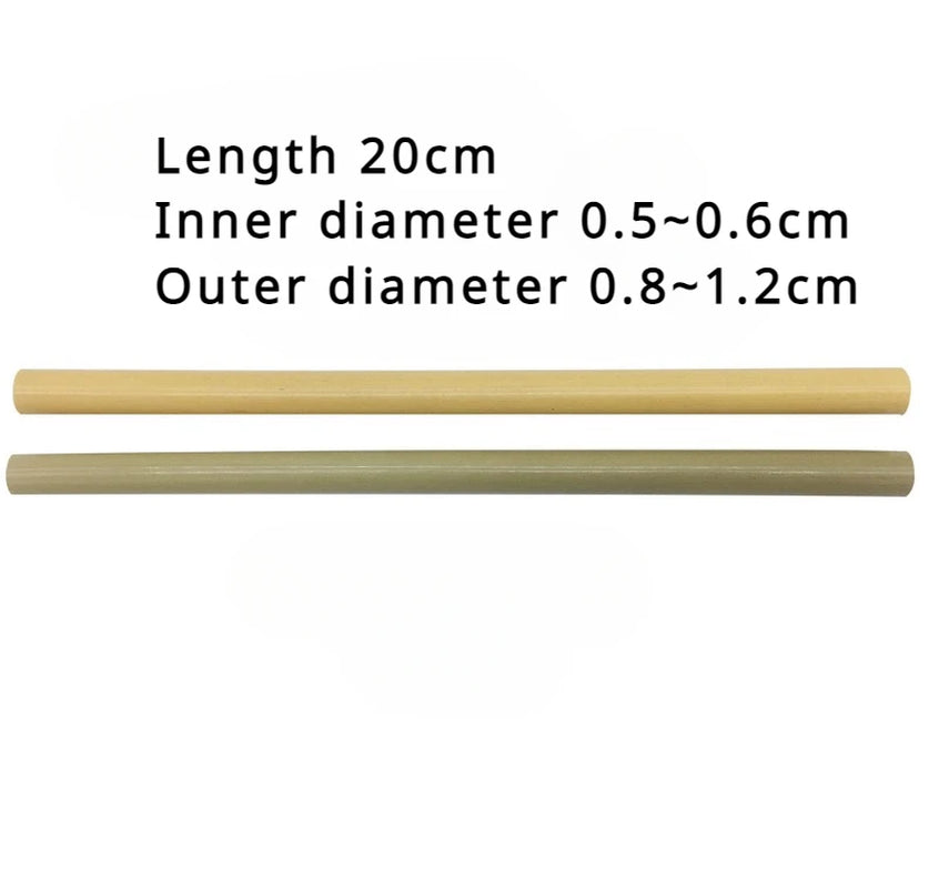 12Pcs Reusable Bamboo Straws Eco-Friendly Bar Party Drinking Straw with Cleaning Brush Natural Bamboo Cocktail Straws