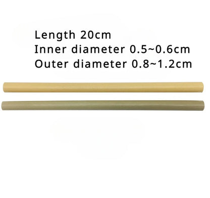 12Pcs Reusable Bamboo Straws Eco-Friendly Bar Party Drinking Straw with Cleaning Brush Natural Bamboo Cocktail Straws