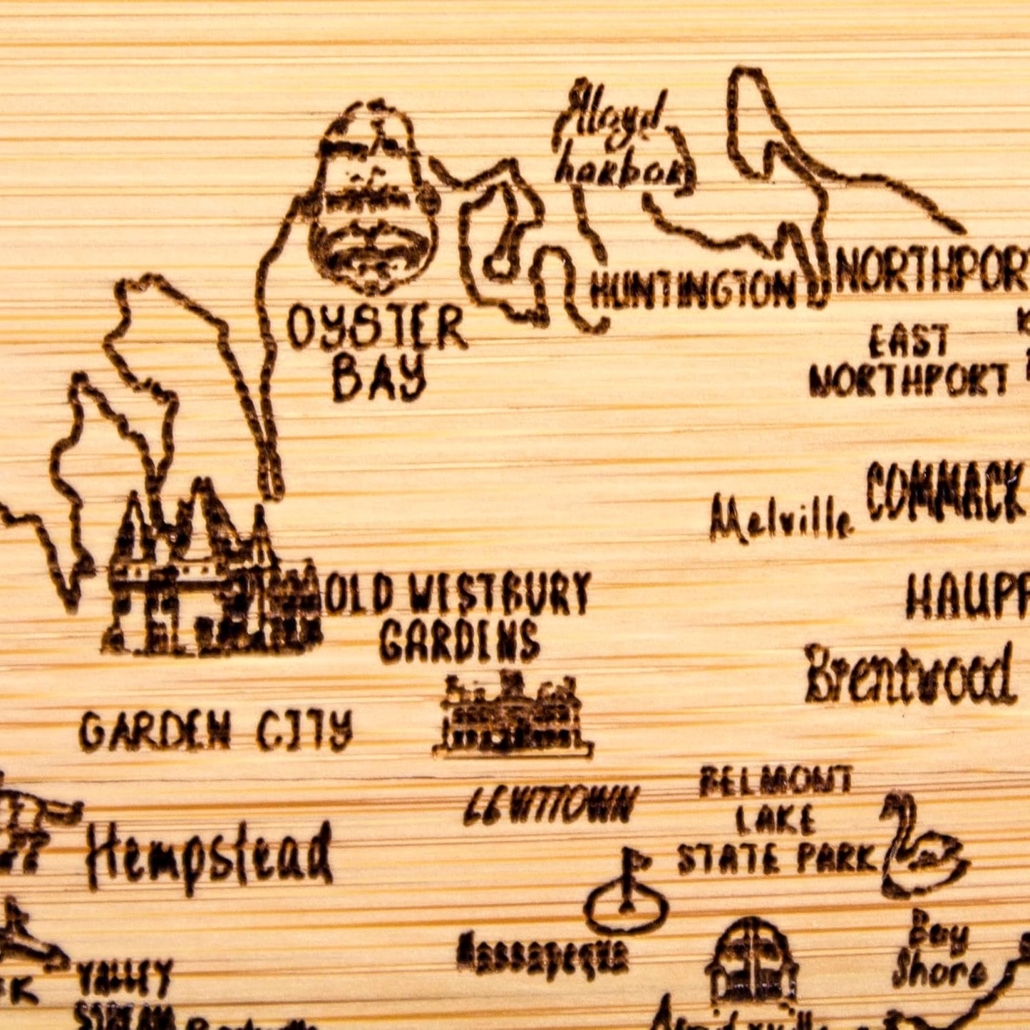 a Slice of Life Long Island Serving and Cutting Board, 11" X 8.75"