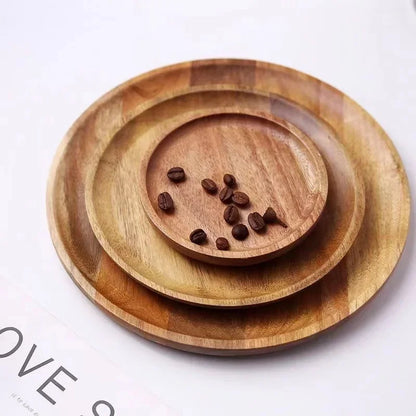 3In1 Bamboo Serving Platter, round Wood Tray, Wooden Serving Tray, Fruit, Bread, Salad Plate, Charcuterie Serving Board