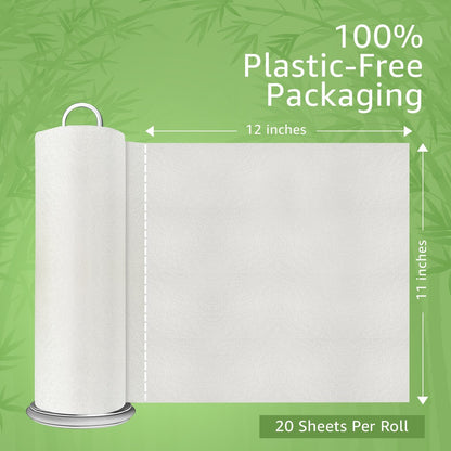 Ibambo Reusable Bamboo Paper Towels - 1 Roll, Ecofriendly, Washable, Sustainable