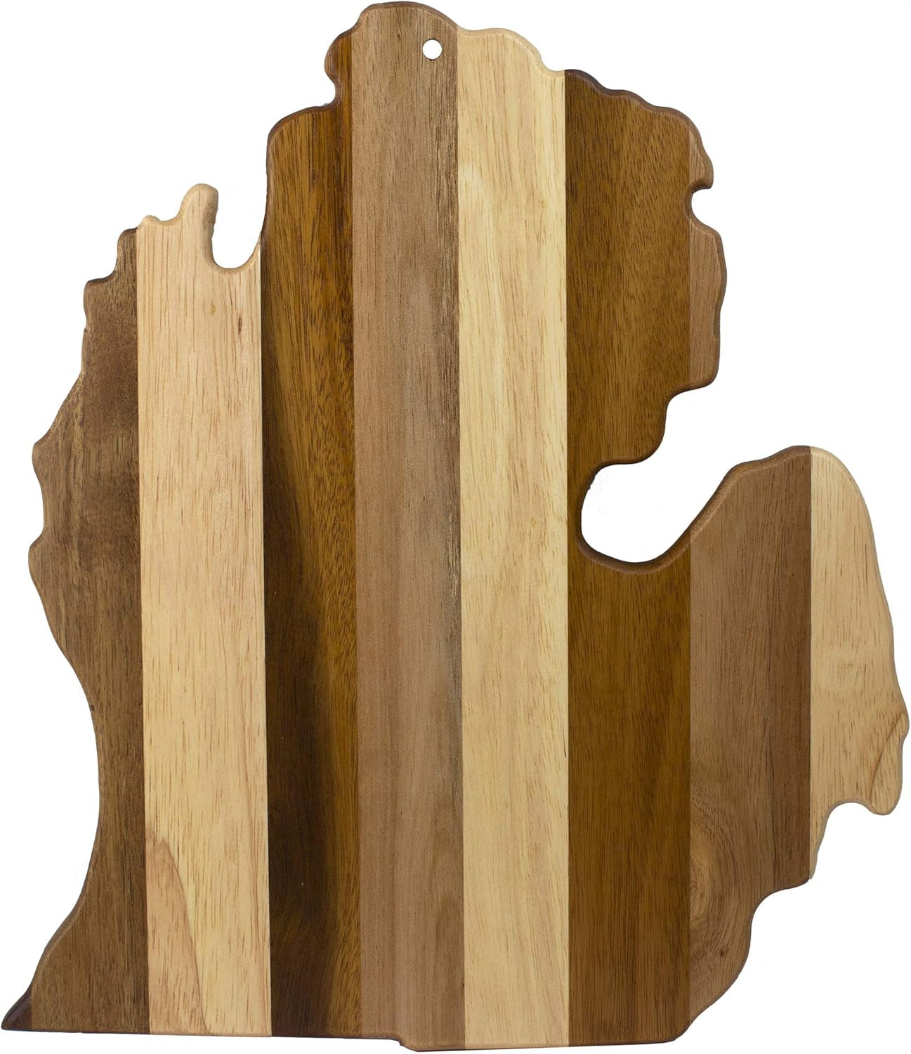 Rock & Branch Series Shiplap Michigan State Shaped Wood Serving and Cutting Board | Great for Wall Art